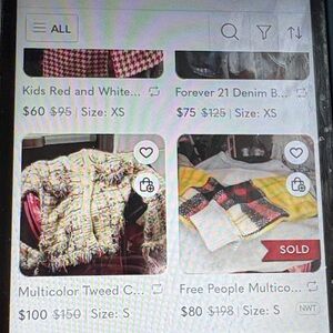 AKIRA Multicolor Tweed Coat